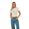 My Melody Character Face Rhinestone Chest Art Crew Neck Short Sleeve Women's White Crop Baby Tee - 2 of 4
