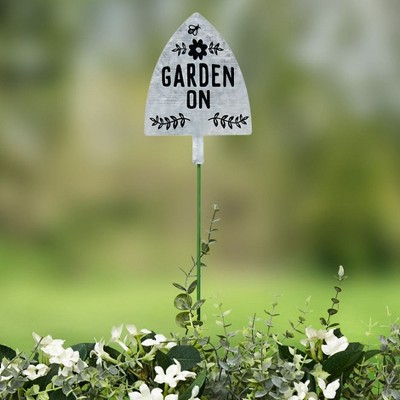 Set of 3 Multicolor Iron Garden Signs with Quotes