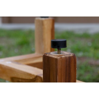 18" Eleganto ED998 Wide Teak Shower Safety Transfer Bench - EcoDecors