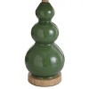 Nautical Green Table Lamp with Burlap Shade and Circle Faux Rope Finial - StyleCraft: Polyresin & Glass, UL Listed, No Assembly Required - 4 of 4