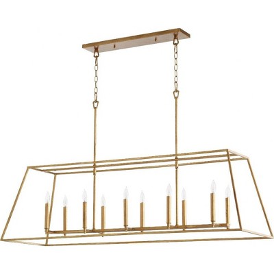 Quorum Lighting Gabriel 10-Light Gold Leaf Linear Pendant