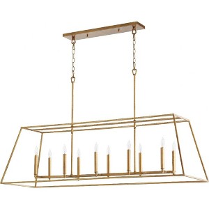 Quorum Lighting Gabriel 10-Light Gold Leaf Linear Pendant - 1 of 1