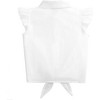 Clearlove Girls Sleeveless Plaid Button Down Shirt Summer Cropped Top with Tie Waist and Ruffled Hem Cute Casual Blouse White 130 - 2 of 4