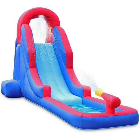 Deluxe Inflatable Water Slide Park – Heavy-Duty Nylon for Outdoor Fun - Climbing Wall, Slide, & Small Splash Pool – Easy to Set Up & Inflate with Included Air Pump & Carrying Case - image 1 of 4