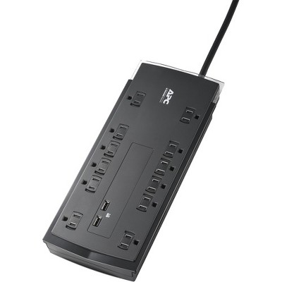 APC by Schneider Electric SurgeArrest Performance 12-Outlet Surge Suppressor/Protector - 12 x NEMA 5-15R, 2 x USB - 4320 J - 120 V AC Input