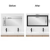 Amanti Art Mirror Makeover Bathroom Mirror Frame Border Kit  - Fully Assembled Peel and Stick Frame - Mirror NOT Included - Brushed Metallic Trim - 4 of 4
