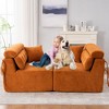 VASIP 4-Seater Combined Modular Sofa, Chenille Fabric ,Full Sponge Compression Couch with 2 Pillows  for Living Room, Apartment,Dark Gray - 2 of 4