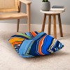 DorisciciArt autumn stripes Square Floor Pillow - Deny Desings - image 4 of 4