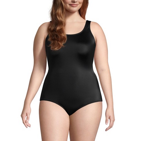 Lands' End Women's Plus Size Dd-cup Chlorine Resistant Soft Cup Tugless  Sporty One Piece Swimsuit - 16w - Black : Target