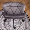 NicBex Home Office Chair with Adjustable Height Modern Rotatable Velvet Criss Cross Chair with 5 Wheels for Office, Study, Bedroom - 4 of 4