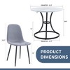 KTMBDW Dining Chairs Set of 5, Modern Circular Dining Table, Paired With 4 Linen-Cotton Material High Resilience Dining Chair with Metal Leg - 4 of 4