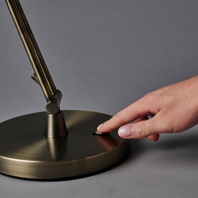Antique Brass Adjustable LED Desk Lamp with Touch Control