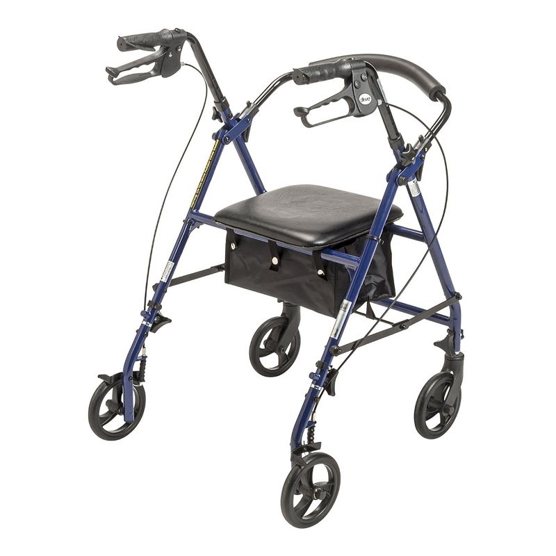 drive Rollator Adjustable Height / Folding Steel 31 to 37 inch Handle Height R800KD-BL, 2 of 10