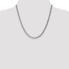 Black Bow Jewelry 3.9mm 14k White Gold Beveled Solid Curb Chain Necklace - 2 of 4