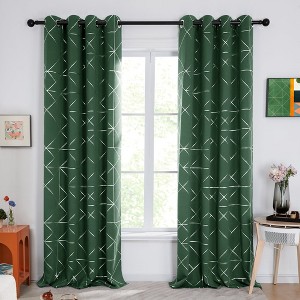 Deconovo Women’s Size Neutral Patterned Blackout Curtains 2 Panels - 1 of 4