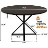 47 inch Round Dining Table - Wooden Kitchen Table for 4, Farmhouse Circle Dinner Tables with Metal Pedestal, or Kitchen, Living Room - 2 of 4