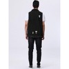Lars Amadeus Men's Classic Fit Motorcycle Party Sleeveless Ripped Denim Vest - 4 of 4