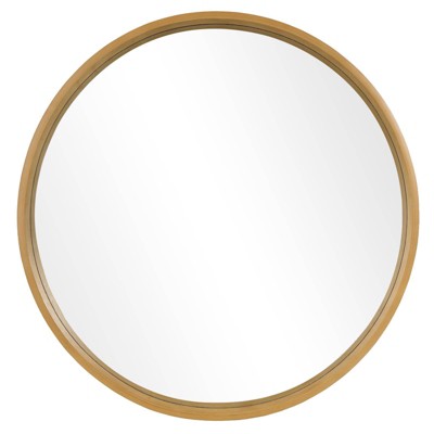 WallBeyond Wooden Round Wall Mirror