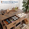 42'' Dog Crate Furniture with Storage Drawers,Dog Kennel Furniture with 2 Sliding Barn Doors, Wooden Double Dog Cage TV Stand - 4 of 4