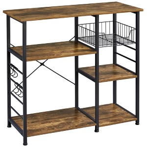 Yaheetech Kitchen Storage Rack with Basket/Hooks/Storage - 1 of 4