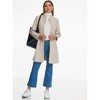 Allegra K Women's Winter Stand Neck Warm Long Single Breasted Pea Coat - 4 of 4