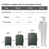 FURNIinspire Bag And Luggage Sets 3 Piece Rolling Luggage, Travel Hard Suitcase with Wheels, Stylish Suitcase Set, Green, 21.06"*11.81"*30.31" - 3 of 4