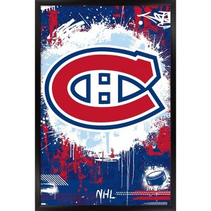 Trends International NHL Montreal Canadiens - Maximalist Logo 23 Framed Wall Poster Prints - 1 of 4