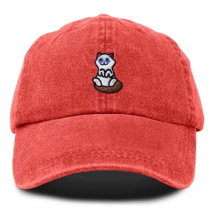 Dalix Ragdoll Cat Embroidered Cotton Dad Hat Cute Cat Lover Adjustable Baseball Cap for Everyday Style Womens - 1 of 4