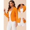 INSPIRE CHIC Women's Business Casual Open Front Fully Lined Crop Suit Jacket - 2 of 4
