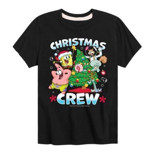 Boys' - SpongeBob SquarePants - Christmas Crew Short Sleeve Graphic T-Shirt - 1 of 4