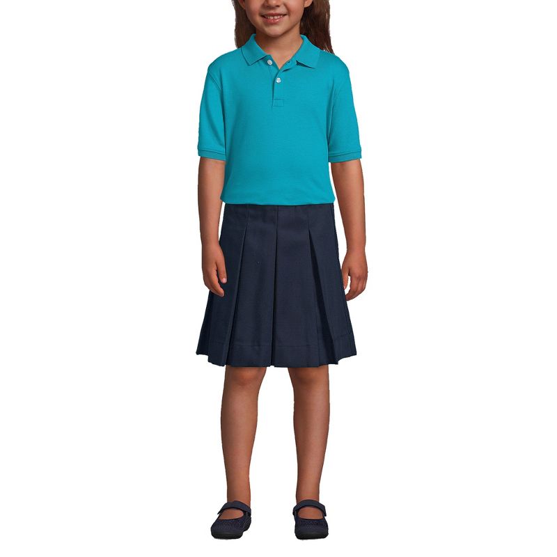 Lands' End School Uniform Kids Short Sleeve Interlock Polo Shirt, 3 of 6