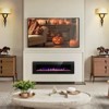 R.W.FLAME Electric Fireplace Wall-Mounted Recessed Ultra-Thin LED Heater, 6 Sizes, Touch Screen, with Remote - image 3 of 4