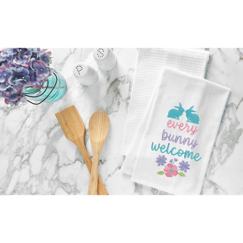 C&F Home Every Bunny Welcome Embroidered Cotton Flour Sack Kitchen Towel, 3 of 5