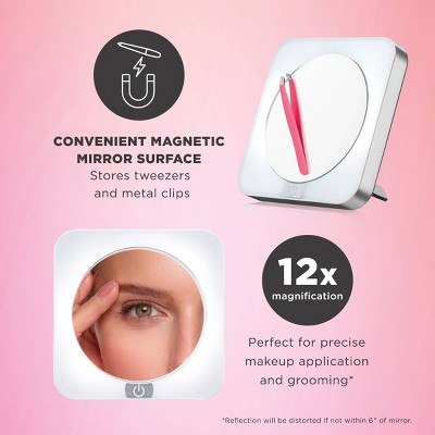 Elegant Round Countertop LED Magnifying Makeup Mirror