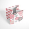 Bacati - Watercolor Floral Coral/Gray Fabric Storage Box/Tote Small - 3 of 4