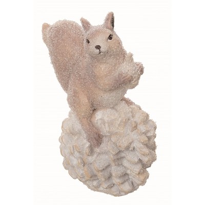 Transpac Resin Multicolor Harvest Squirrel Figurine