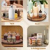 LunaLulinlk Wooden Lazy Susan Turntable 9" - Spice Organizer, Lazy Susan Organizer, Carbonized Black Pine Wood - 3 of 4