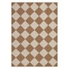 Washable Easy Jute Area Rugs for Living Room Bedroom Modern Geometric Checkered Indoor Outdoor Rug - 4 of 4