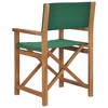 vidaXL Director's Chair Solid Teak Wood Green - 4 of 4