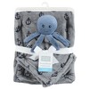 Hudson Baby Infant Boy Plush Blanket with Security Blanket, Octopus, One Size - 2 of 4