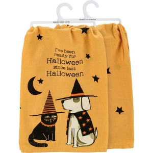 Primitives By Kathy Ready For Halloween Kitchen Towel - 28" x 28" - 1 of 4