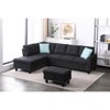 Racxily L Shaped Modular Sectional Sofa Linen Couch - 4 of 4