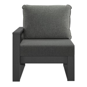 WestinTrends Montara Outdoor HDPE Left Arm Sectional Patio Corner Club Chair with Patio Cushions - 1 of 4