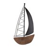 Sagebrook Home 19" Metal Boat Wall Decor - Brown and Charcoal Gray Contemporary Rustic Coastal Decorative Accent - 3 of 4