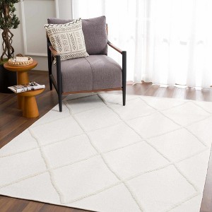 Hauteloom Rectangle Area Rug   White - 1 of 4