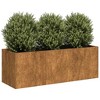 vidaXL Weathering Steel Garden Planter Box - 47.2"x15.7"x15.7" Rectangular Rusty Brown Pot for Plants, Vegetables, Herbs - Patio/Outdoor Use - 2 of 4