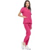 Hey Collection Womens Stretch V-Neck Jogger Scrubs Set, Medical Nursing Tops with Four Pocket Pants - 3 of 4