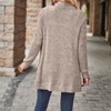 Women's Fashion Cardigan Sweater Lightweight Open Front Long Casual Jacket With Pockets - 3 of 4