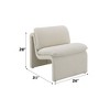Boucle Curved Accent Chair with Full Foam Cushions and Sturdy Wooden Frame for Living Room - 4 of 4