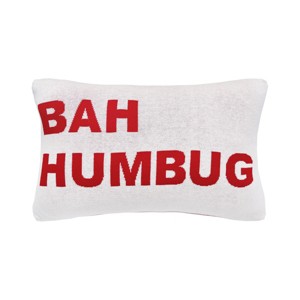 C&F Home Bah Humbug 14" x 22" Knitted Throw Pillow - 1 of 4